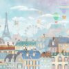 Kleurrijke Fotobehang met een panorama van de Franse hoofdstad, een interessant voorstel voor liefhebbers van reizen en de stad aan de Seine Kleurrijk Parijs - foto nummer 2