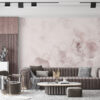 Fotobehang in vrouwelijke, delicate stijl met bloemmotief Roze bloemblaadjes - belangrijkste productafbeelding