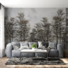 Donkerkleurige Fotobehang van Slender Forest - belangrijkste productafbeelding