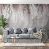 Subtiele en mooie Fotobehang in zachte kleuren Hanging Leaves - belangrijkste productafbeelding