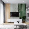 Originele maar moderne Fotobehang Two Green Lines - afbeelding hoofdproduct