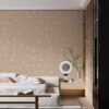 Fotobehang in warme chocoladebruine tinten, ideaal voor elk interieur Lettermotief - belangrijkste productafbeelding