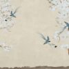 Japanse Fotobehang, prachtige bloemen en blauwe vogels, alles op een elegante beige achtergrond Paradijsvogels - afbeelding nummer 2