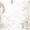 Fotobehang in zacht bruin en licht subtiel grijs Verdwijnende planten - afbeelding 2