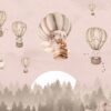 Fotobehang Ballonvaart over het bos - Afbeelding 2