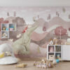 Roze Olifant Behang