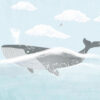 Muurschildering van een walvis in blauw - Afbeelding 2
