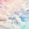 Fotomuraal Behang Vlucht in Pastelkleuren Wolken - Afbeelding 2
