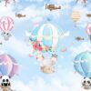 Muurschildering Ballon in de Wolken - Afbeelding 2