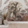 Fotobehang Olifant Tropisch Roze
