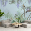 Blauwe jungle Fotobehang