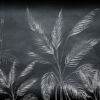 Fototape Delicate Leaves in grijs - Afbeelding 2