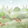 Muurschildering Happy Meadow - Afbeelding 2