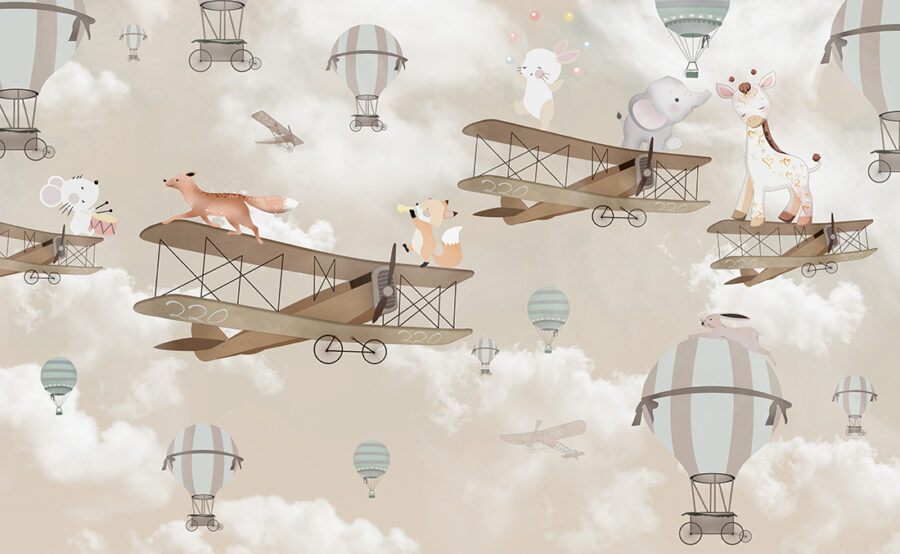 Fotobehang Plezier in de Wolken - Afbeelding 2