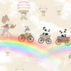 Muurschildering Wandelen op een Regenboog - Afbeelding 2