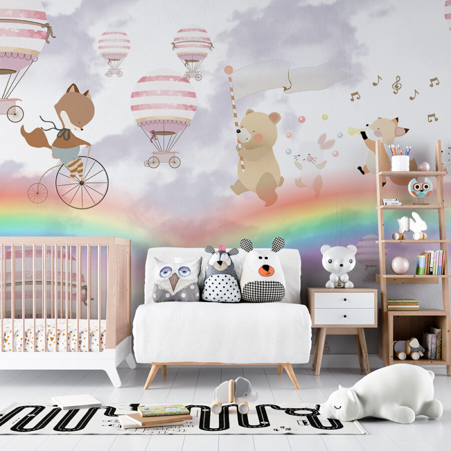 Regenboog Fun Behang