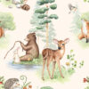 Muurschildering Boslade met dieren - Afbeelding 2