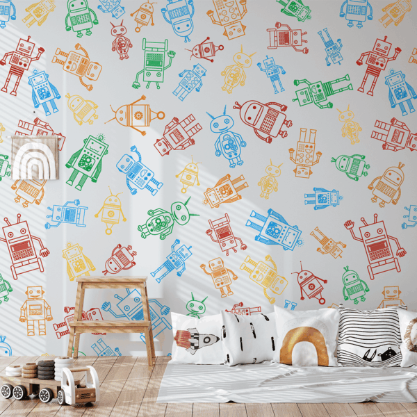 Fotobehang Kleurenbots