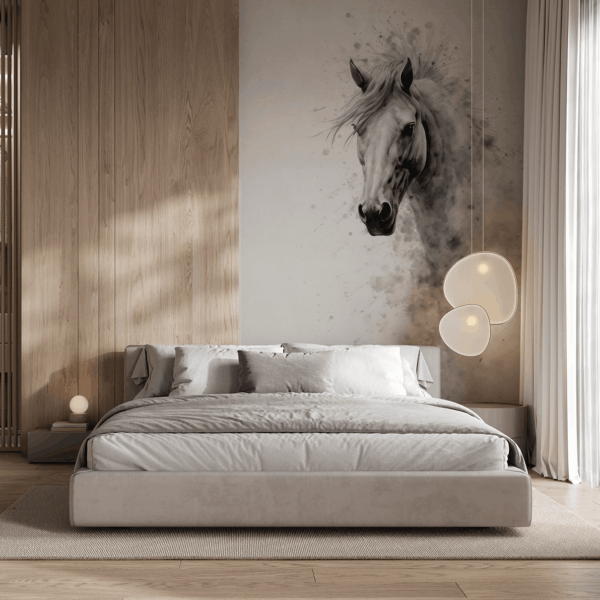 Fotobehang Schaduw van de galop