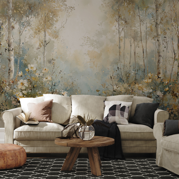 Bosharmonie in aquarel