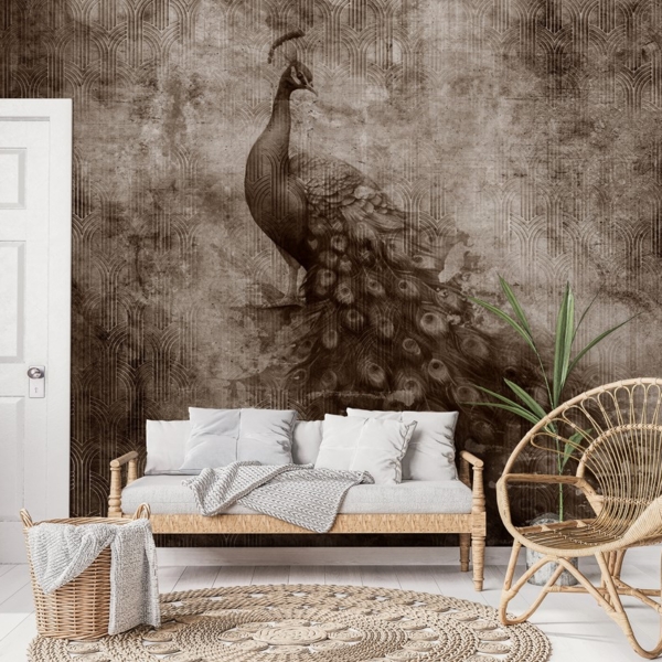 Fotobehang Vintage pauw