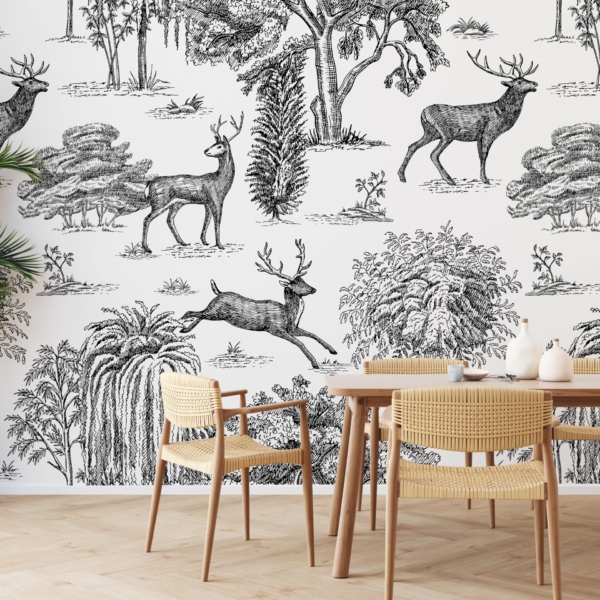 Fotobehang Bosachtige elegantie