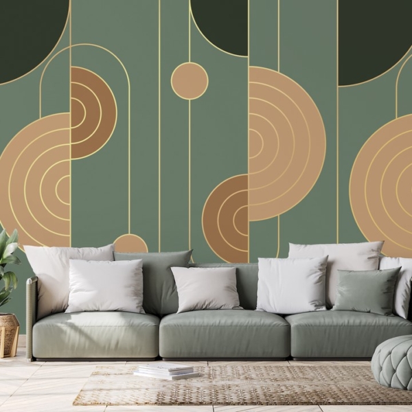 Fotobehang Groene abstractie