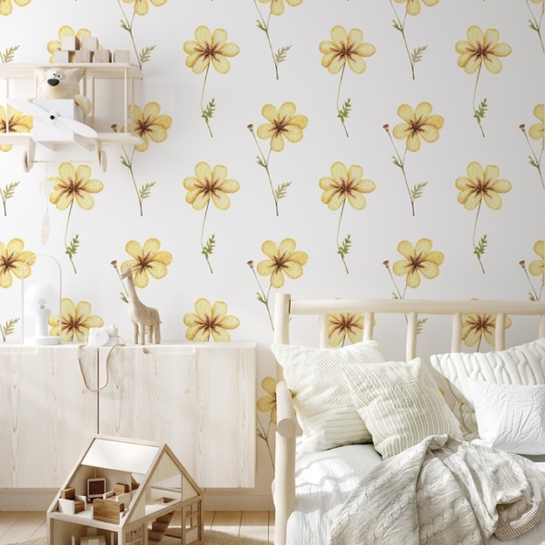 Fotobehang Gele bloemen