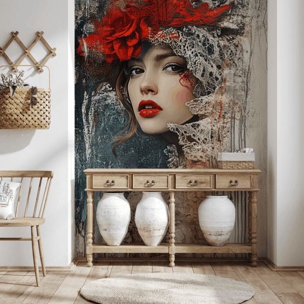 Fotobehang Rood Geheim