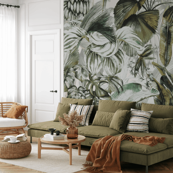 Fotobehang Groene vlechtwerk