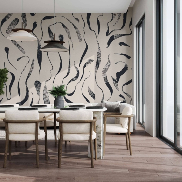 Fotobehang Gedraaide lijnen