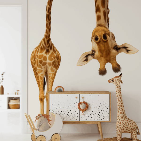 Fotobehang Griezelige giraffe