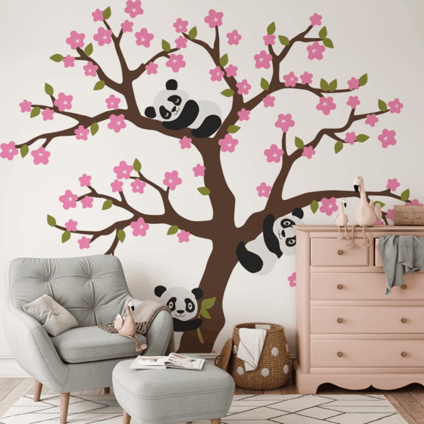 Fotobehang Het land van de pandabloem