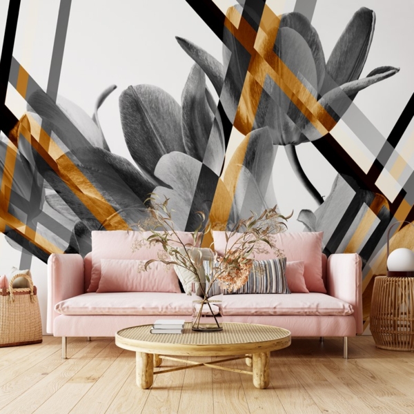 Fotobehang Geometrische bloemen