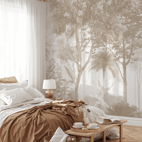 Fotobehang Groengrijs