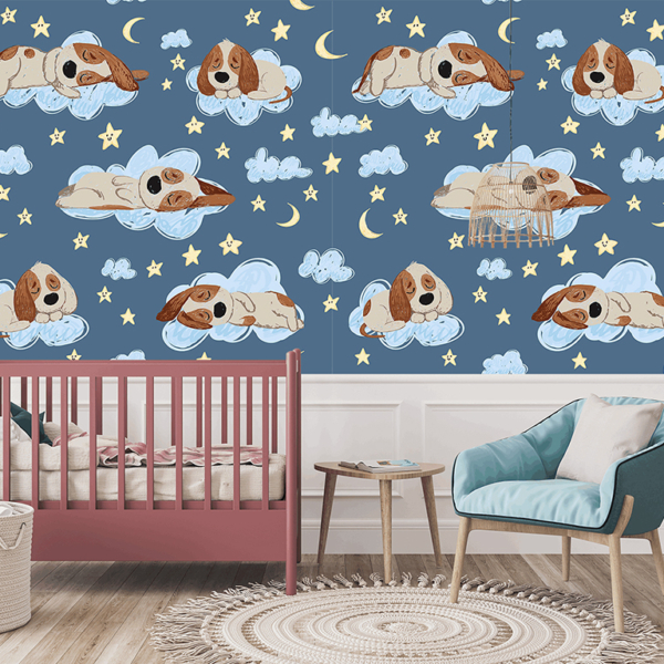 Fotobehang Slapende honden
