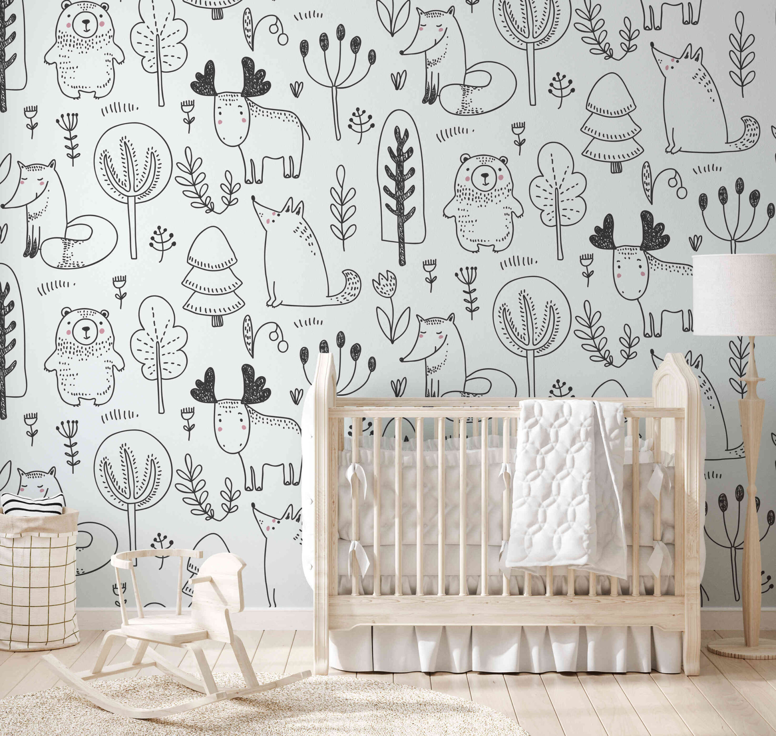 Fotobehang Knuffelen in het bos