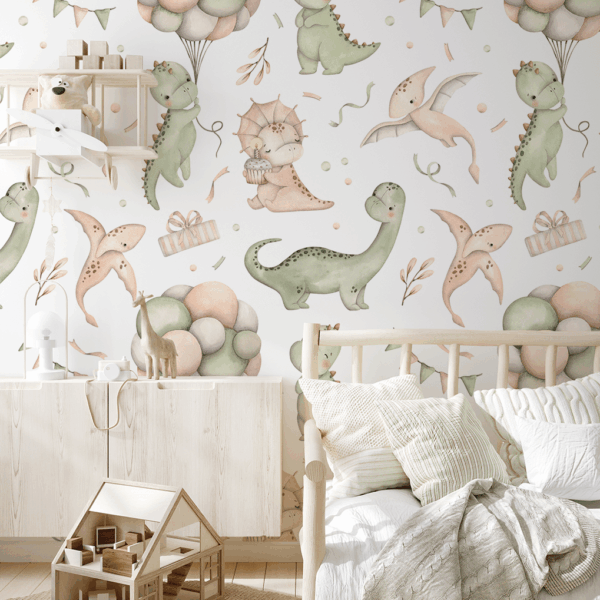 Fotobehang Dinosaurussen op het feest