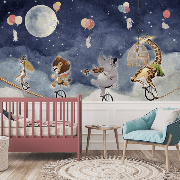 Fotobehang Circusnacht boven de wolken