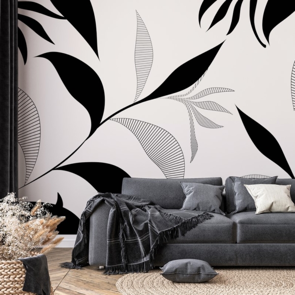 Fotobehang Bladcontrast