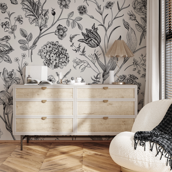 Fotobehang Klassieke botanische elegantie