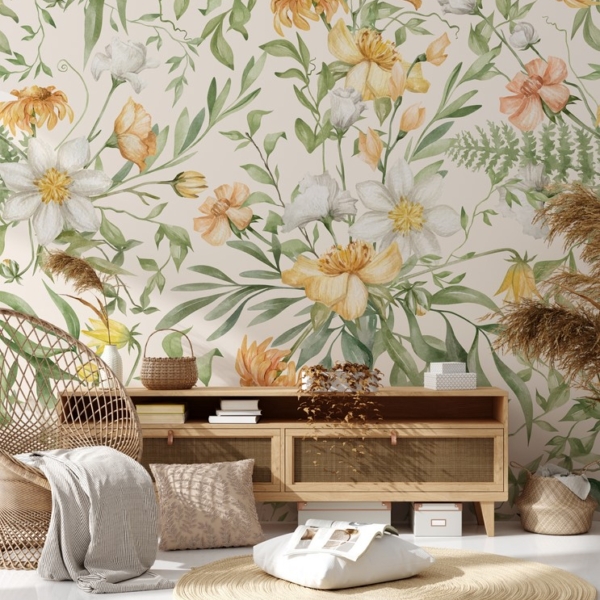 Fotobehang Wilde bloemen