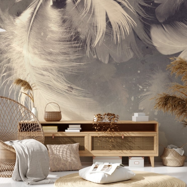 Fotobehang Lichtheid van veren
