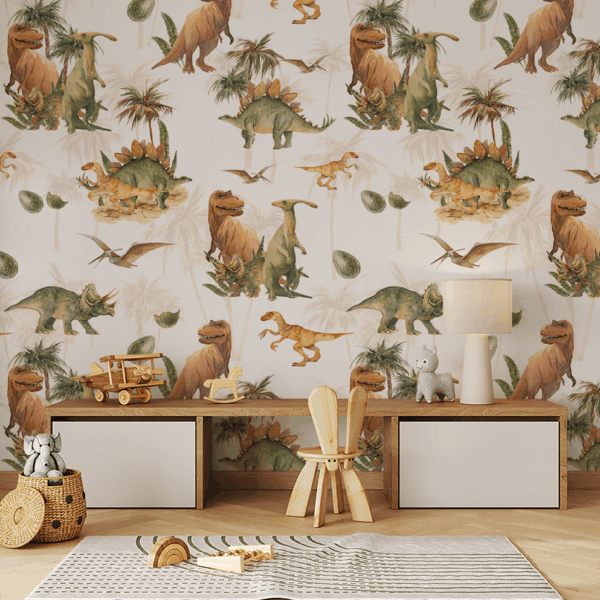 Fotobehang Jungle dinosaurussen