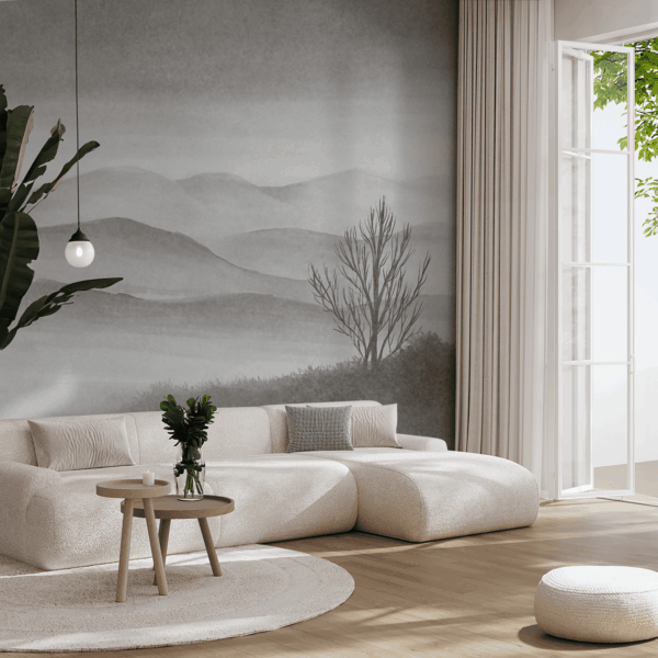 Fotobehang Mistige kalmte