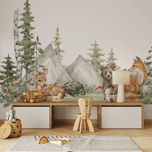 Fotobehang Bospakket