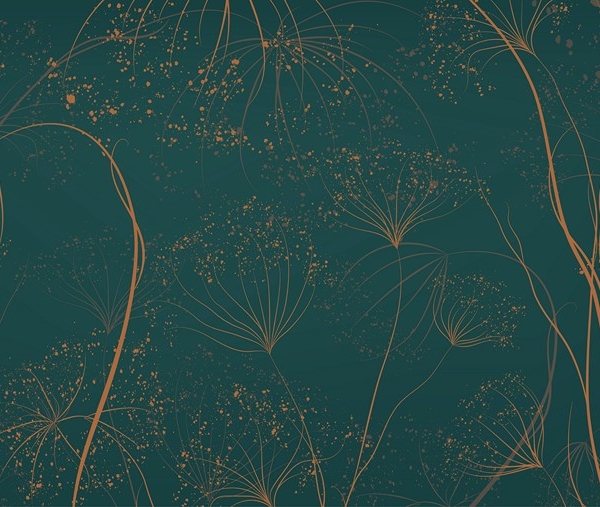 Fotobehang Kopra op een groene achtergrond