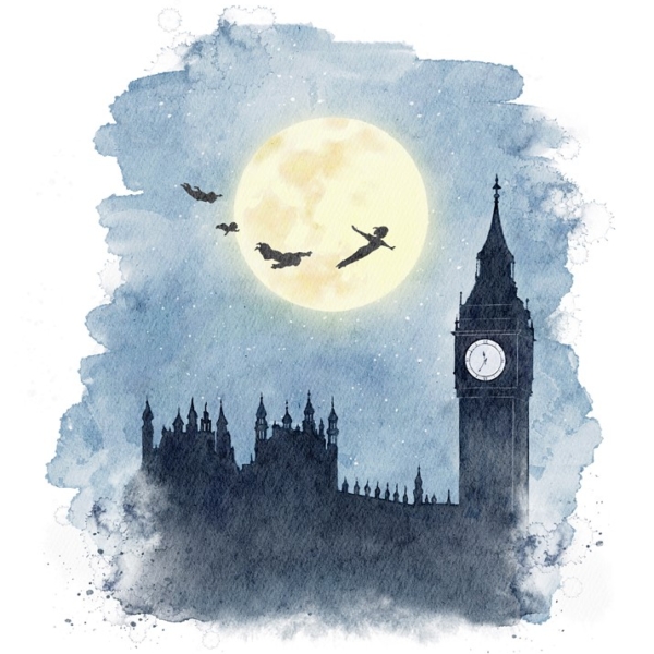 Fotobehang Sprookjesachtig Londen met Peter Pan