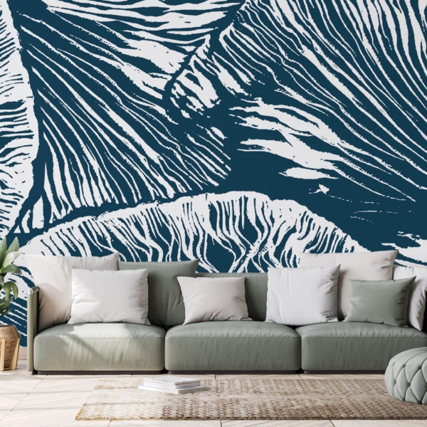 Fotobehang Vloeiende lamellen