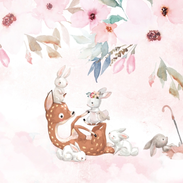 Fotobehang Roze hoekje van vriendschap